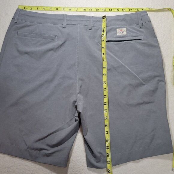 Faherty All Day Shorts Mens Size 38 Hybrid Stretch Performance Chino Golf Gray - Picture 12 of 13